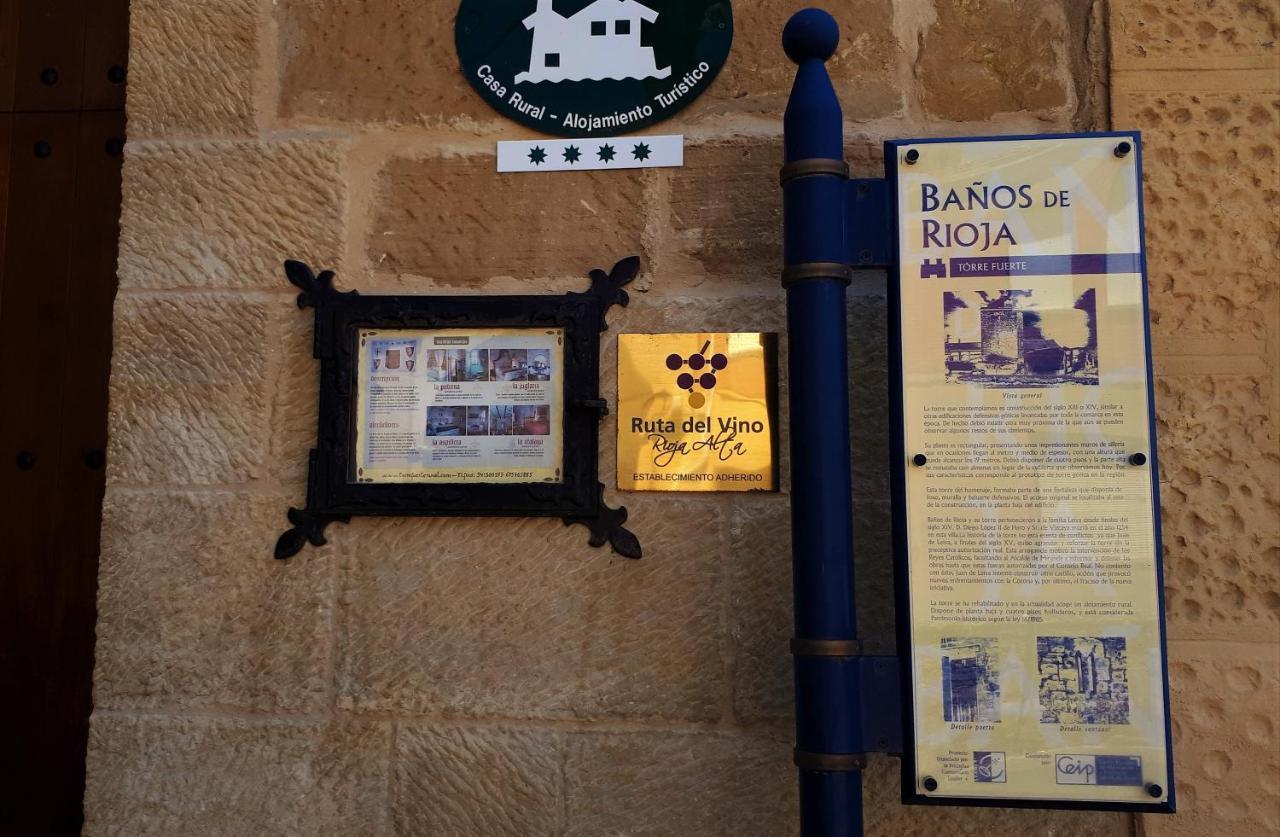 Pensjonat Torre Fuerte Siglo XIII Banos de Rioja Zewnętrze zdjęcie